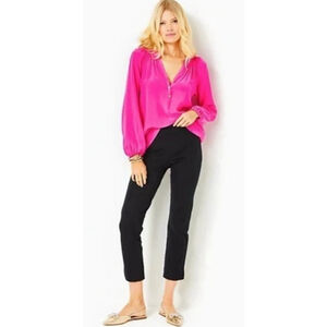 Women's Lilly Pulitzer Black Ankle Cropped Pants Size M